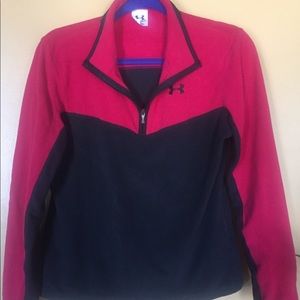 Under Armour fleece top.
